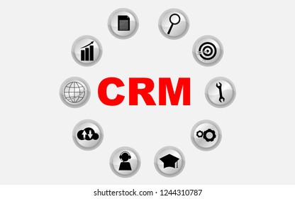 Vector infographic. Customer relations management