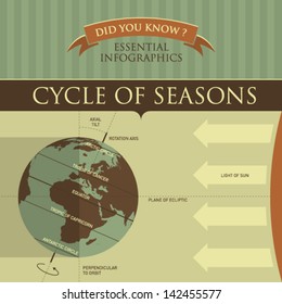 Vector Infographic - Cycle of Seasons 