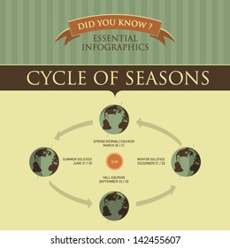 Vector Infographic - Cycle of Seasons 