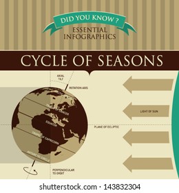 Vector Infographic - Cycle of Seasons 
