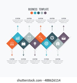 Vector infographic design 10 options. Stock illustration