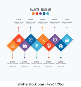 Vector infographic design 10 options. Stock illustration