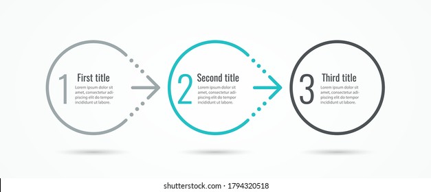 Vector Infographic design with 3 options or steps. Infographics for business concept. Can be used for presentations banner, workflow layout, process diagram, flow chart, info graph