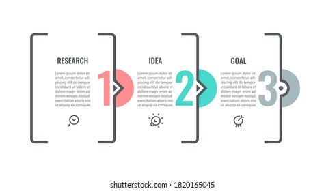 Vector Infographic design with 3 options or steps. Infographics for business concept. Can be used for presentations banner, workflow layout, process diagram, flow chart, info graph