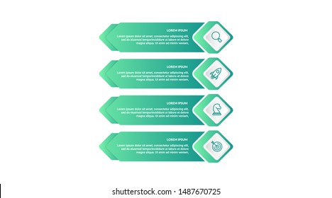 vector Infographic design with 4 icons options or steps. Infographics for business concept.for presentations banner, workflow layout, process diagram, flow chart and how it work