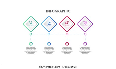 vector Infographic design with 4 icons options or steps. Infographics for business concept.for presentations banner, workflow layout, process diagram, flow chart and how it work