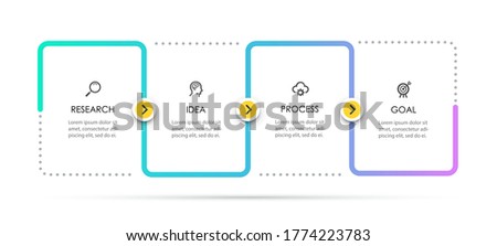 Vector Infographic design with 4 options or steps. Infographics for business concept. Can be used for presentations banner, workflow layout, process diagram, flow chart, info graph