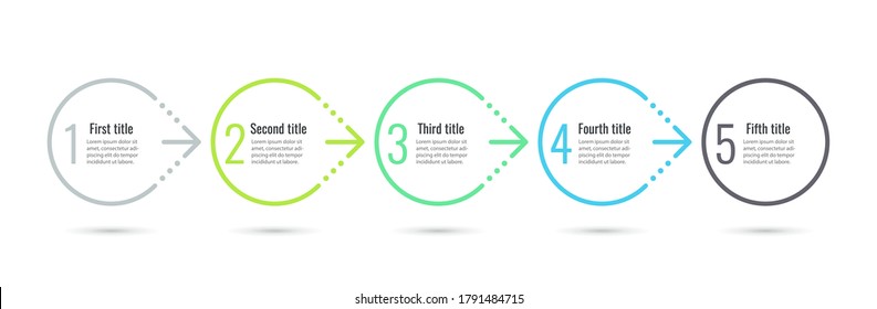 Vector Infographic design with 5 options or steps. Infographics for business concept. Can be used for presentations banner, workflow layout, process diagram, flow chart, info graph