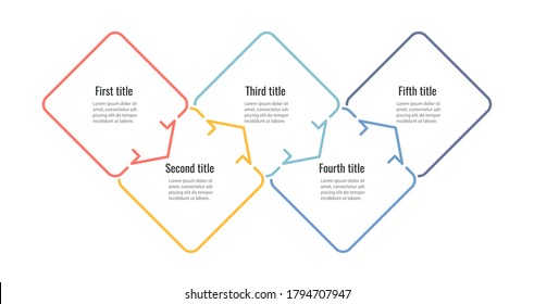 Vector Infografik Design mit 5 Optionen oder Schritten. Infografiken für das Geschäftskonzept. Kann für Präsentationen verwendet werden Banner, Workflow-Layout, Prozessdiagramm, Flussdiagramm, Infografik