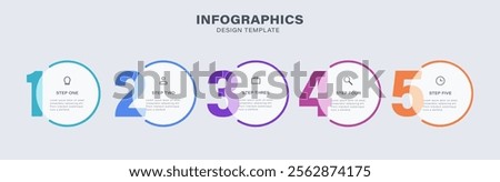 Vector infographic design with 5 options or steps for business concept