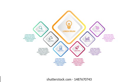 vector Infographic design with 6 icons  options or steps. Infographics for business concept.for presentations banner, workflow layout, process diagram, flow chart and how it work