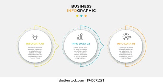 Vector Infographic design business template with icons and 3 options or steps. Can be used for process diagram, presentations, workflow layout, banner, flow chart, info graph