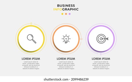 Vector Infographic design business template with icons and 3 options or steps. Can be used for process diagram, presentations, workflow layout, banner, flow chart, info graph