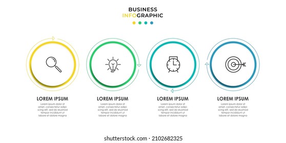 Vector Infographic design business template with icons and 4 options or steps. Can be used for process diagram, presentations, workflow layout, banner, flow chart, info graph