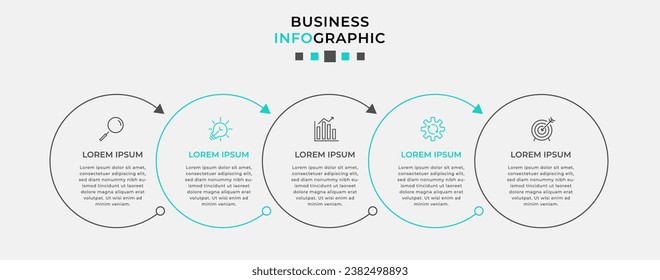 Vector Infographic design business template with icons and 5 options or steps