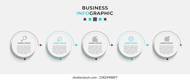 Vector Infographic design business template with icons and 5 options or steps