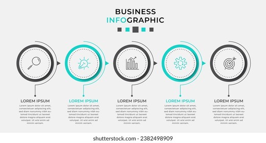 Vector Infographic design business template with icons and 5 options or steps