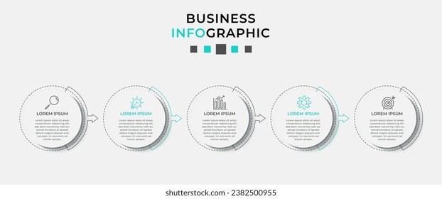 Vector Infographic design business template with icons and 5 options or steps.