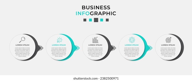Vector Infographic design business template with icons and 5 options or steps.