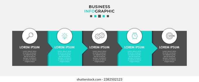 Vector Infographic design business template with icons and 5 options or steps. 