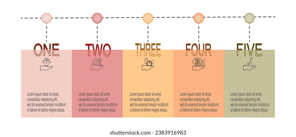 Vector Infographic design business template with icons and 5 options or steps.You can used for process diagram, presentations, workflow layout, banner, flow chart.