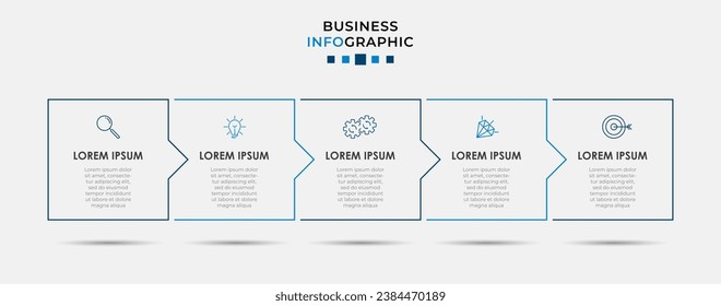 Vector Infographic design business template with icons and 5 options or steps. 