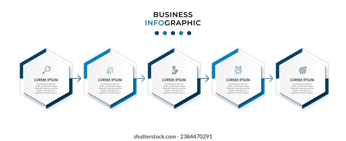 Vector Infographic design business template with icons and 5 options or steps. 