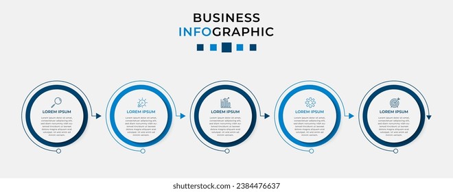 Vector Infographic design business template with icons and 5 options or steps.