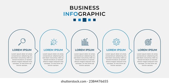Vector Infographic design business template with icons and 5 options or steps.