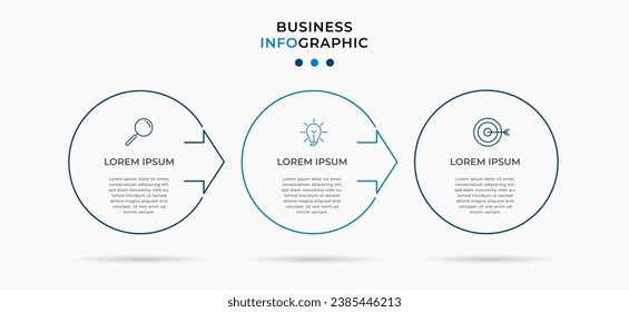 Vector Infographic design business template with icons and 3 options or steps. square design or diagram