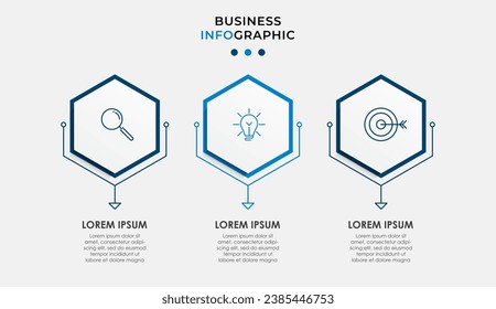 Vector Infographic design business template with icons and 3 options or steps. square design or diagram
