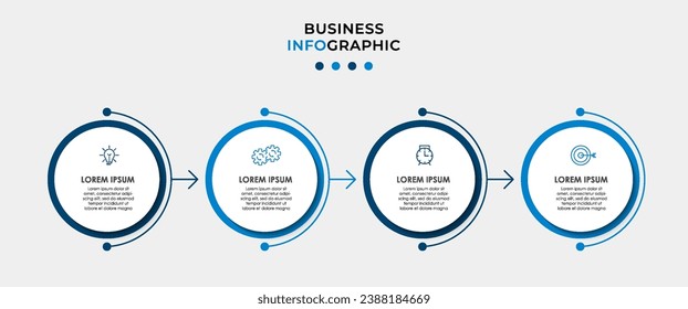 Vector Infographic design business template with icons and 4 options or steps.  square design or diagram