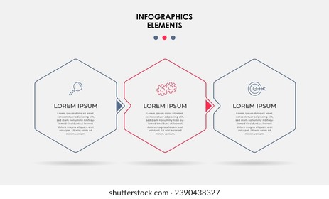 Vector Infographic design business template with icons and 3 options or steps. quare design or diagram