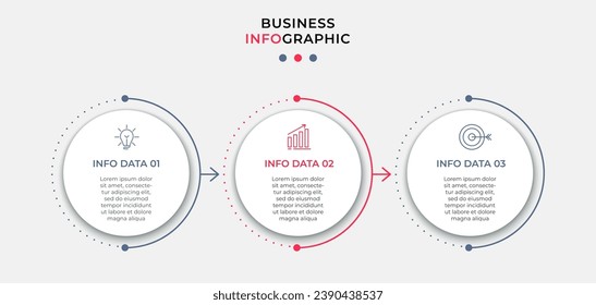 Vector Infografik Design Business Template mit Symbolen und 3 Optionen oder Schritten. quare Konstruktion oder Diagramm