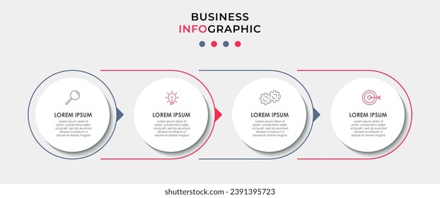 Vector Infographic design business template with icons and 4 options or steps. quare design or diagram