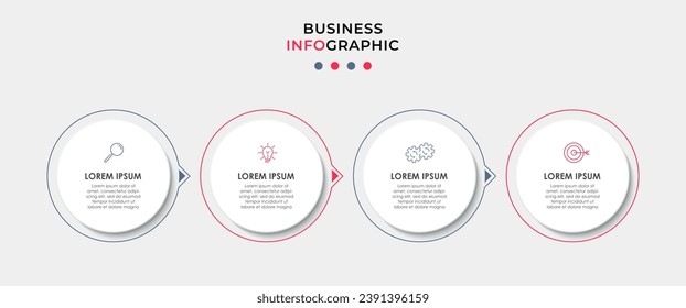 Vector Infographic design business template with icons and 4 options or steps. square design or diagram