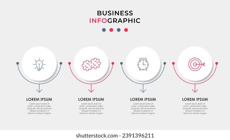 Vector Infographic design business template with icons and 4 options or steps. square design or diagram