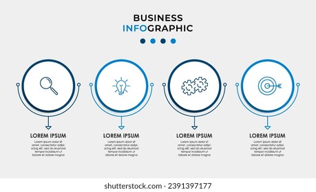 Vector Infographic design business template with icons and 4 options or steps. square design or diagram