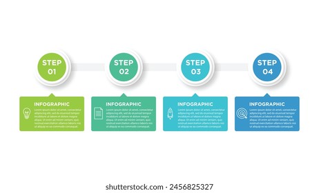 Vector Infographic design business template with icons and 4 options or steps.