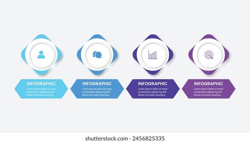 Vector Infographic design business template with icons and 4 options or steps.