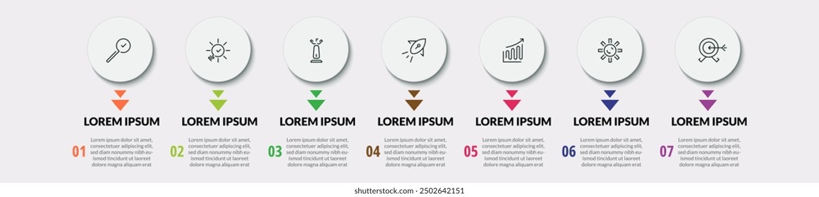 Vector Infographic design business template with icons and 7 options or steps. square design or diagram