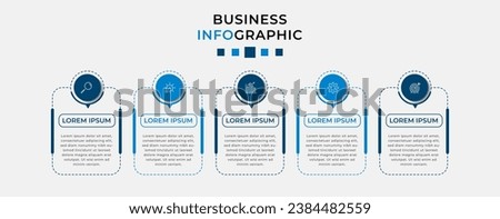 Vector Infographic design business template with icons and 5 options or steps. 