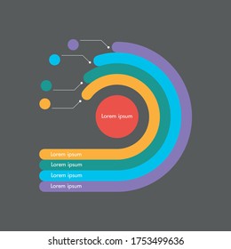 Diseño de infografía vectorial. Se puede utilizar para diseño de flujo de trabajo, diagrama, opciones de pasos empresariales, banner, diseño web.