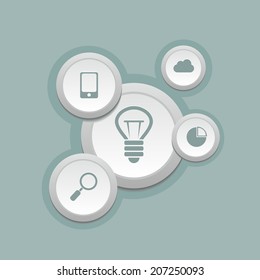 Vector infographic design with different icons