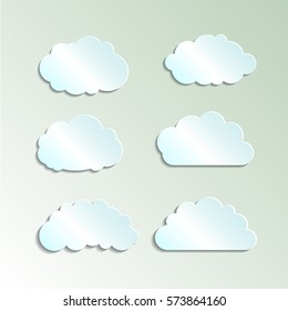 Vector infographic design element illustration  clouds.