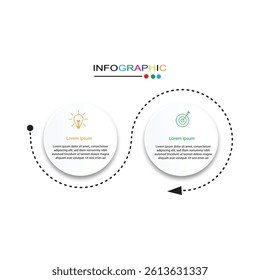 vector infographic design element template whit 2 option vector illustration.