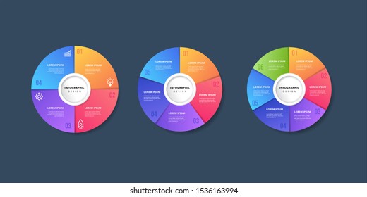 Vector infographic design elements. Option number workflow infographic design
