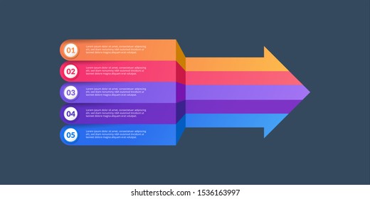 Vector infographic design elements. Option number workflow infographic design
