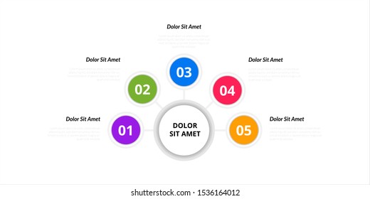 Vector infographic design elements. Option number workflow infographic design