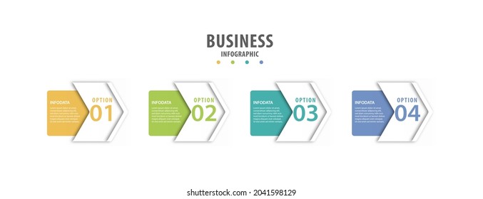 vector infographic design with four options or steps. Premium Vecto